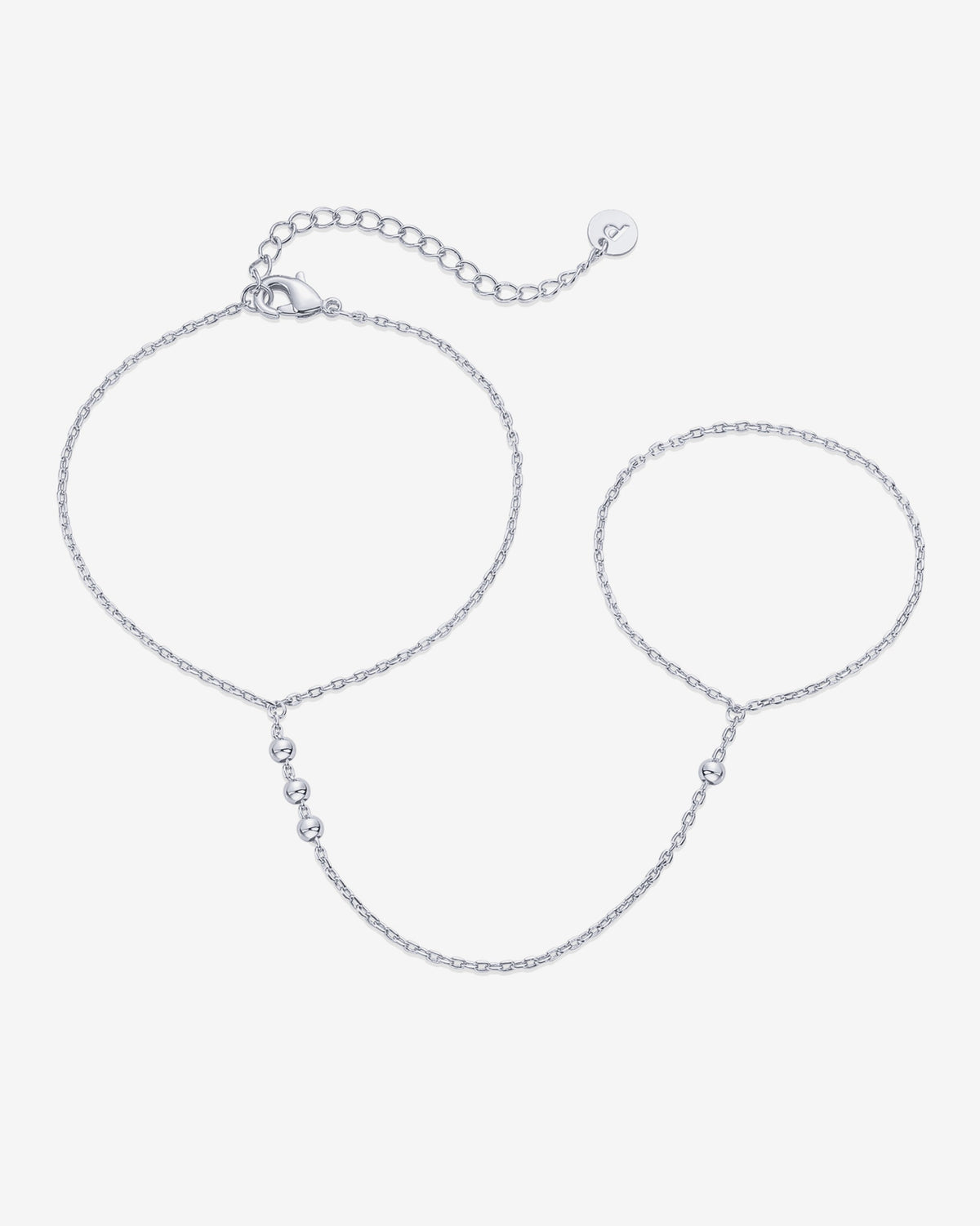 GoldenMuse Dainty Gold Hand Chain Bracelet