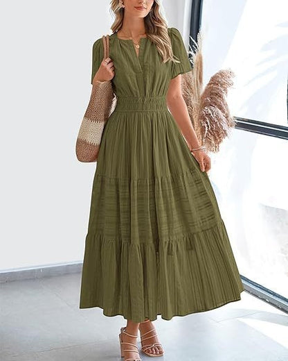 CurveFlow Maxi Dress