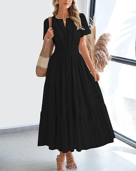 CurveFlow Maxi Dress