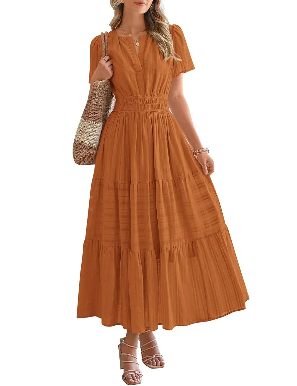 CurveFlow Maxi Dress