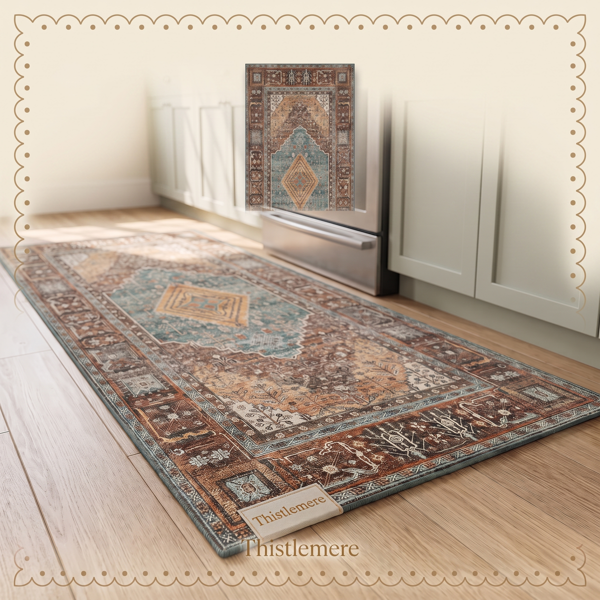 Thistlemere Cushioned Kitchen Rug Set